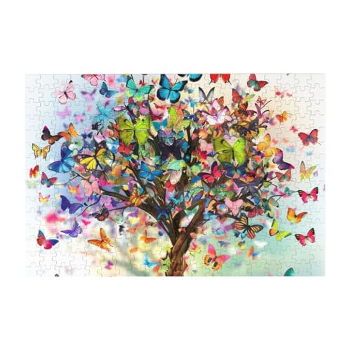 Bunte Schmetterlinge Baum 300 Teile Puzzle für Kinder, Familie herausfordernde Puzzle-Spiele Puzzle als Wandkunst-Dekor von CFAN