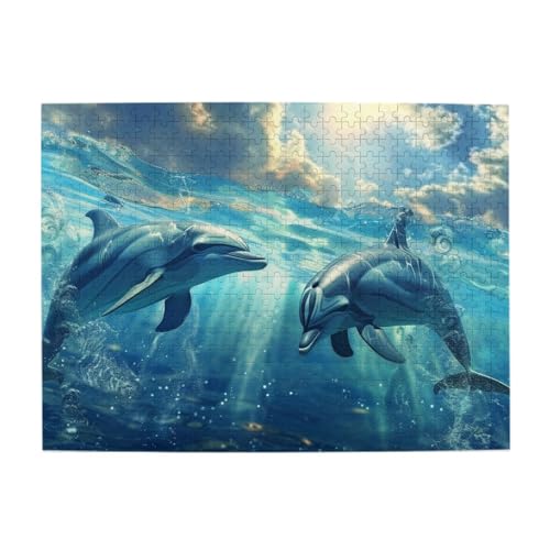 Delfine 500 Teile Puzzle für Erwachsene und Kinder, stabile Teile, herausforderndes Familienspiel, tolle Geschenkidee von CFAN