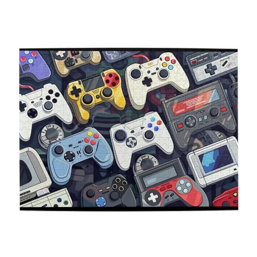 Game Controllers 500 Teile Puzzles, herausforderndes Familienspiel-Puzzle, lustiges Puzzle für Erwachsene und Kinder von CFAN