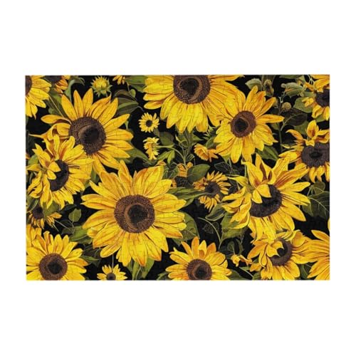 Gelbe Sonnenblumen Puzzle aus Fotos, 300 Teile Puzzles für Erwachsene Kunst, herausfordernde Puzzles für Wohnkultur von CFAN