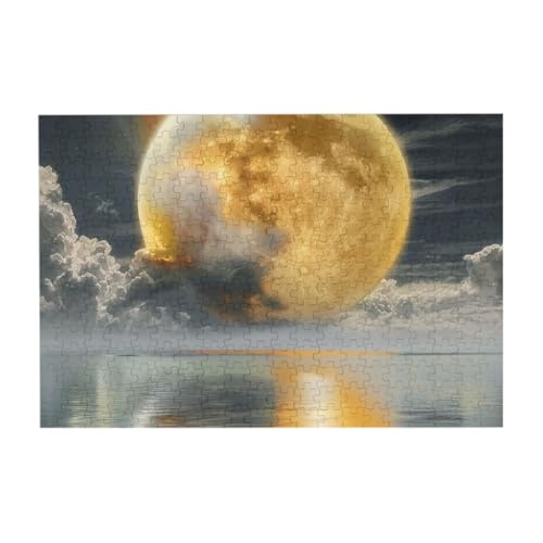 Moon Floating The Ocean 300-teiliges Puzzle für Kinder, Familien-Puzzle-Spiele, Puzzle als Wandkunst-Dekor von CFAN