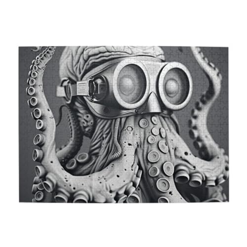 Octopus Ocean Monster 500 Teile Puzzle für Erwachsene Kinder, stabile Teile, herausforderndes Familienspiel, tolle Geschenkidee von CFAN