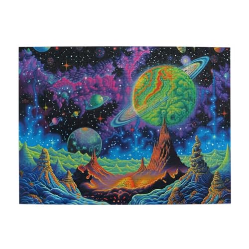 Planeten und Sternlandschaft 500 Teile Puzzle für Erwachsene und Kinder, stabile Teile, herausforderndes Familienspiel, tolle Geschenkidee von CFAN