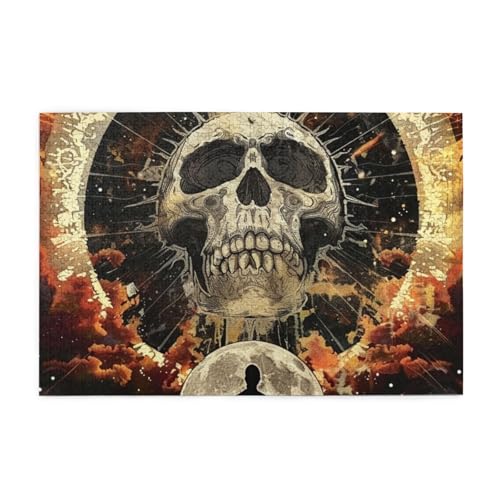 Totenkopf Sonne und Mond Puzzles für Erwachsene/Kinder, 1000 Teile Puzzle für Familie Weihnachten Geburtstag, Geschenk für Männer Frauen von CFAN