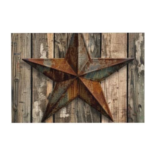 Western Texas Barn Star 300 Teile Puzzle für Kinder, Familie herausfordernde Puzzle-Spiele Puzzle als Wandkunst Dekor von CFAN