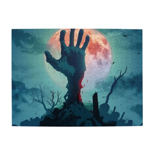 Zombie Hand 500 Teile Puzzles, herausforderndes Familienspiel Puzzles, lustiges Puzzle für Erwachsene und Kinder von CFAN