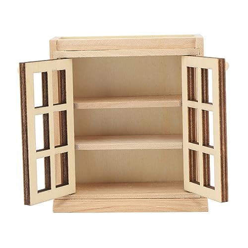 1:12 SC Dollhouse Double W Kabinet Miniatur Holz W -Schrank für Wohnzimmer Personalisiert 45303 Schrank Ist für die Versammlung Sie Cus Dollhouse Doppel -W -Kabinettminiatur W von CFTGIW