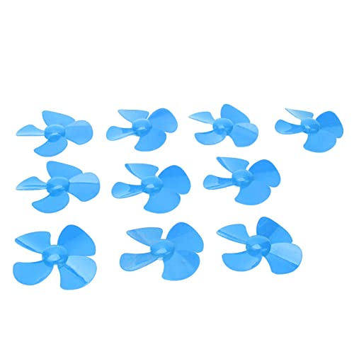 CFTGIW 10pcs 80mm 4 Blades Propeller Kunststoff Drehspielzeugmodellzubehör mit 2 Mm Loch XR? Blades Propellerdiy Modell (Blue) von CFTGIW