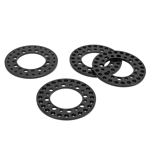 CFTGIW 4 Stücke 1,9 Zoll Rad Äußere Beadlock Ring Aluminiumlegierung Wiederverwendbare RC Zubehör für 1/10 RC Auto Schwarz Installation Dieses Aluminium-Hinterarms Lässt Sich Mühelos von CFTGIW