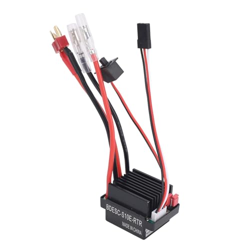 CFTGIW 60A ESC-Geschwindigkeitsregler mit Dual-Wege-T-Stecker, Professioneller Elektronischer ESC-Geschwindigkeitsregler für Auto, Boot, Eingebautes Waschbecken. Dieser Regler Bietet von CFTGIW