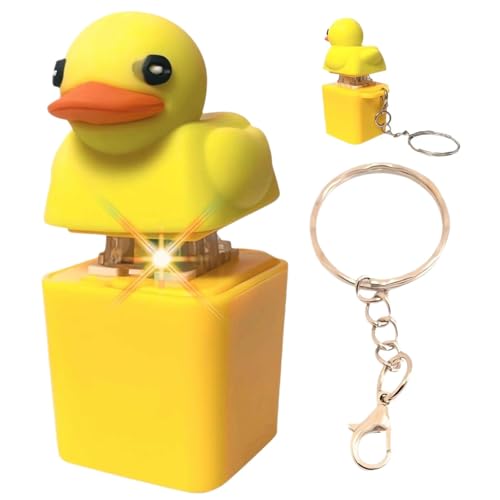 2 X Quacking Keychain Sensory Toys, Quacking Fidget Toy, Quack Button Board Clicker, Quakender Enten Zappeltastatur Mit , Quakende Ente Fidget Spielzeug Schlüsselanhänger von CGACCSD