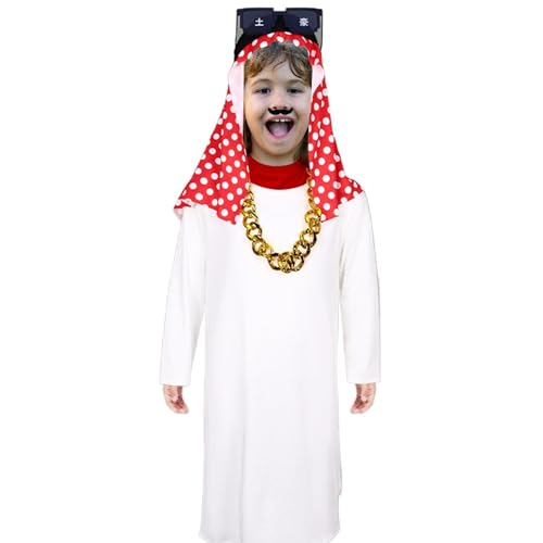 CGACCSD Arabisches Kostüm, saudisches Kostüm, Erwachsener arabischer Prinz Cosplay Robe, Cosplay -Kleidung Halloween Carnival Party Rollenspiele Kostüm im Nahen Osten Dress Up von CGACCSD