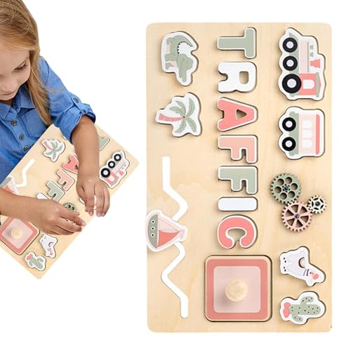 CGACCSD Formpassendes Puzzle, Holzformpuzzles - Buntes Holzpuzzlespielzeug | Pädagogische Holzpuzzles, Steckpuzzles, Gehirnaufbau für Kinder, Kleinkinder und Mädchen von CGACCSD