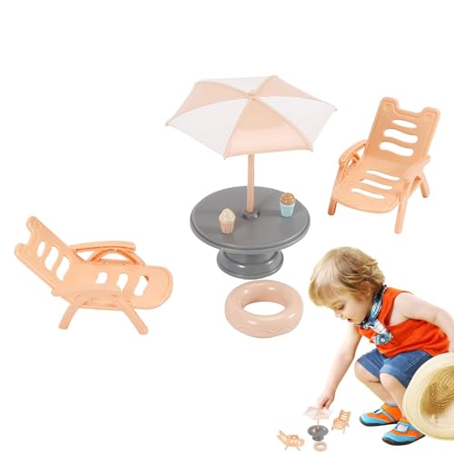 CGACCSD Miniaturstrandfiguren, Strand Miniaturpuppenhausation, Kleine Miniaturationen Tisch Herzstück, Vielseitige Puppenhauszubehör Ative Figuren für Innen im Freien im Freien von CGACCSD