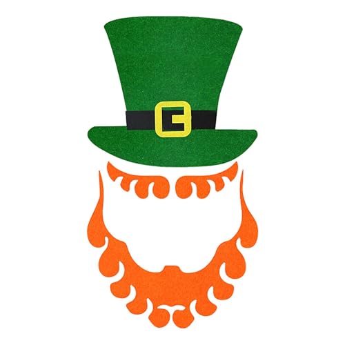 CGACCSD Papierausschnitte zum St. Patricks Day, Hut zum St. Patricks Day-Ausschnitt,Irische Festliche Ornamente Party-Requisiten | Fotopapier-Dekoration zum St. Patricks Day für irische Partys, und von CGACCSD