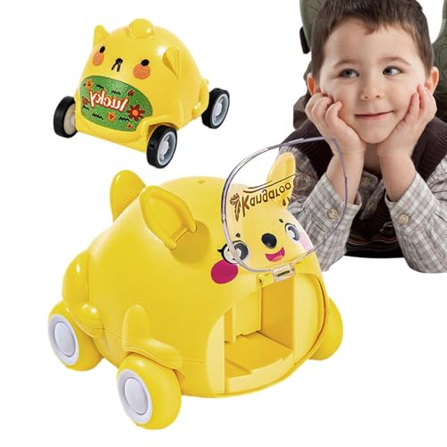 CGACCSD Schiebe- und Go-Auto, Spielzeugauto für Kleinkinder,Spielen Sie LKW-Spielzeug, Tier-Schiebeauto-Spielzeug | Pull Racing Car Rabbit Lernfahrzeugspielzeug für Mädchen und von CGACCSD