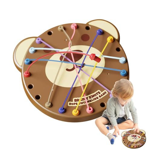 Seil Puzzlespiel,Twisted Seil Puzzle Spiel,Brainy Knots Entwirrspiel,Logik Puzzle Brettspiel,Brain Teaser Strategy, Fun Knot Challenge Toy for Cognitive Development von CGACCSD