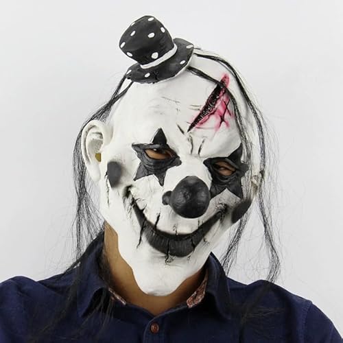 CGVG Halloween Clown Maske Gruselige Dämon-Clown Latexmaske Horror Maske für Halloween Karneval Party Cosplay Horror Kostüm von CGVG