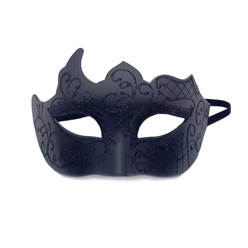 CGVG Karneval Maske Venezianische Maske Halloween Maske Masquerade Mask Vampir Augenmaske Venedig Maske Mardi Gras für Damen Herren Maskenball Kostüm Party Cosplay (Schwarz) von CGVG