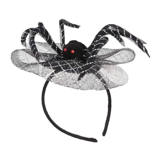 CGVG Spinnennetz Kopfbedeckung Spinne Haarreif Halloween Spinne Haarband Spinne Kostüm Gruselig Stirnband für Halloween Karneval Fasching Party Accessoire von CGVG