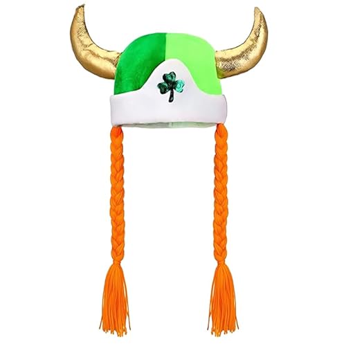 CGVG St. Patrick's Day Hut Koboldhut Uni Irischer Hut Irische Party Supplies Kostüm Zubehör St. Patricks Day Zubehör für Männer Frauen (Zopfhut) von CGVG