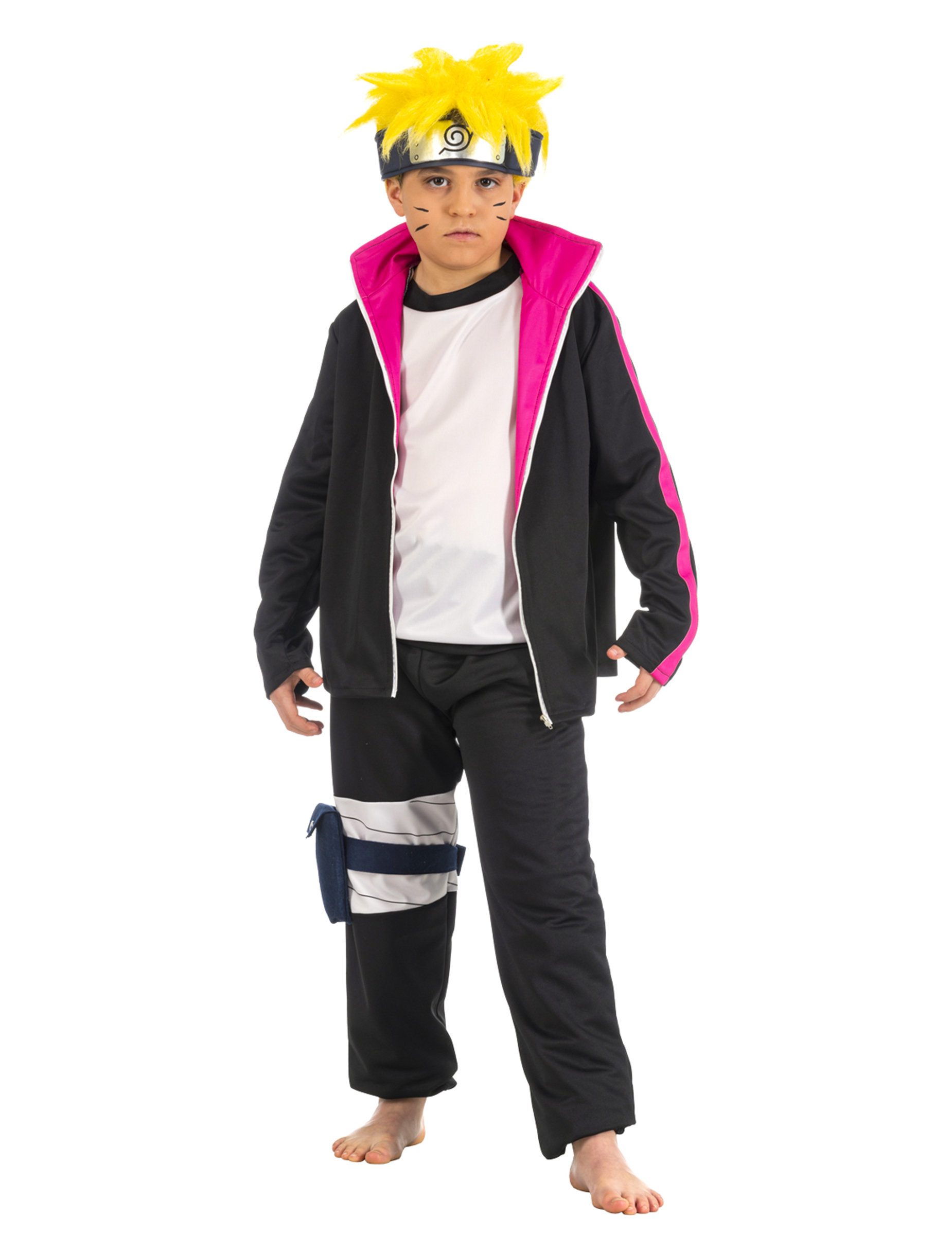 Boruto Kinderkostüm für Jungen schwarz-pink Boruto Kinderkostüm für Jungen schwarz-pink von CHAKS