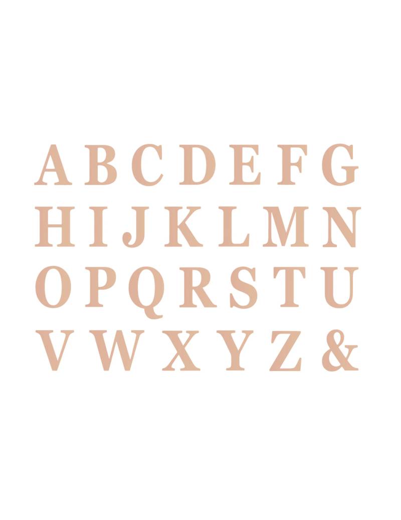 Buchstaben-Set selbstklebend Raumdekoration 48 Stück rosegold 13,5 cm von CHAKS