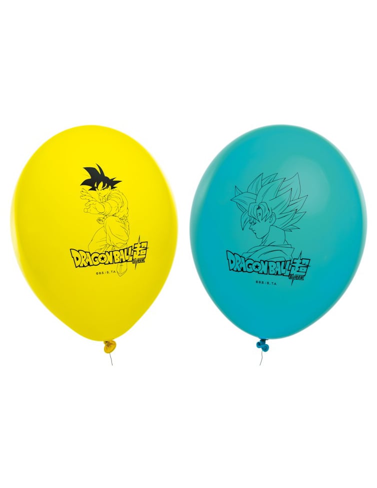 Dragon Ball Z- Ballons 6 Stück gelb-blau-schwarz 27cm von CHAKS