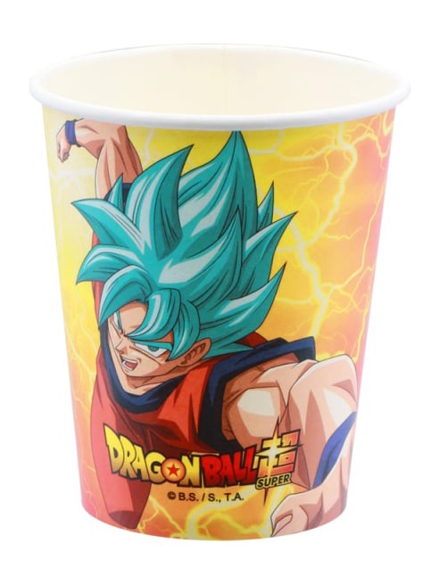 Dragon Ball Z-Becher 8 Stück gelb-orange 250ml von CHAKS