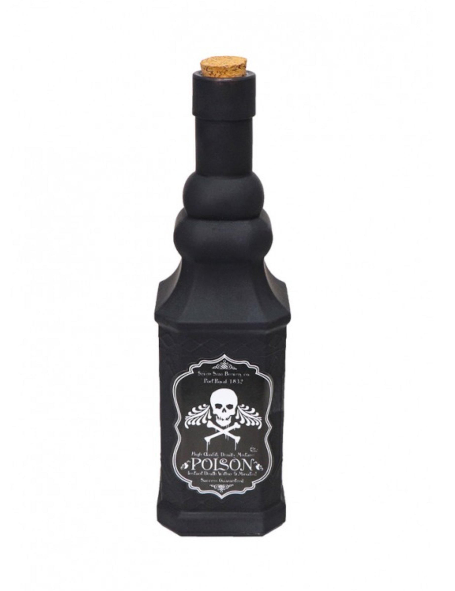 Giftflasche Tischdeko Halloweendeko schwarz-weiss 21 cm von CHAKS