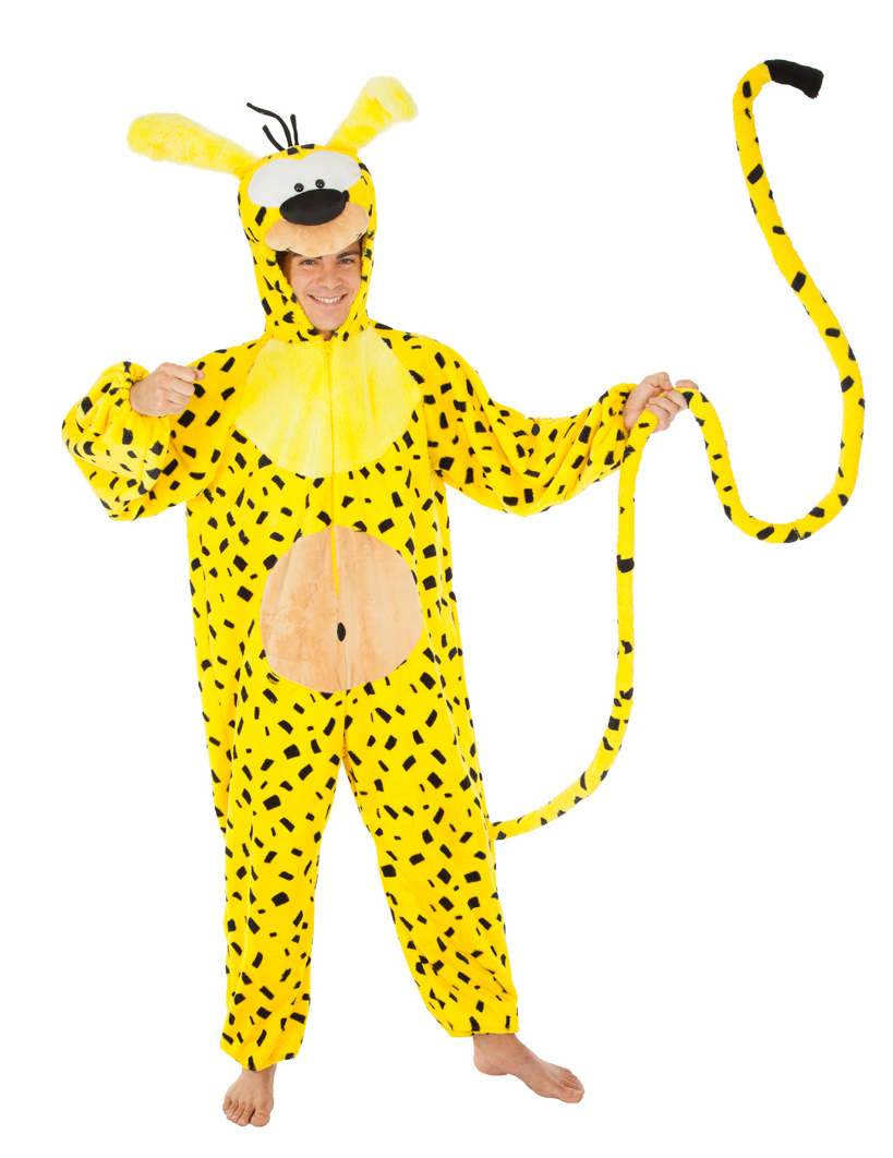 Marsupilami-Kostüm für Erwachsene schwarz-gelb von CHAKS