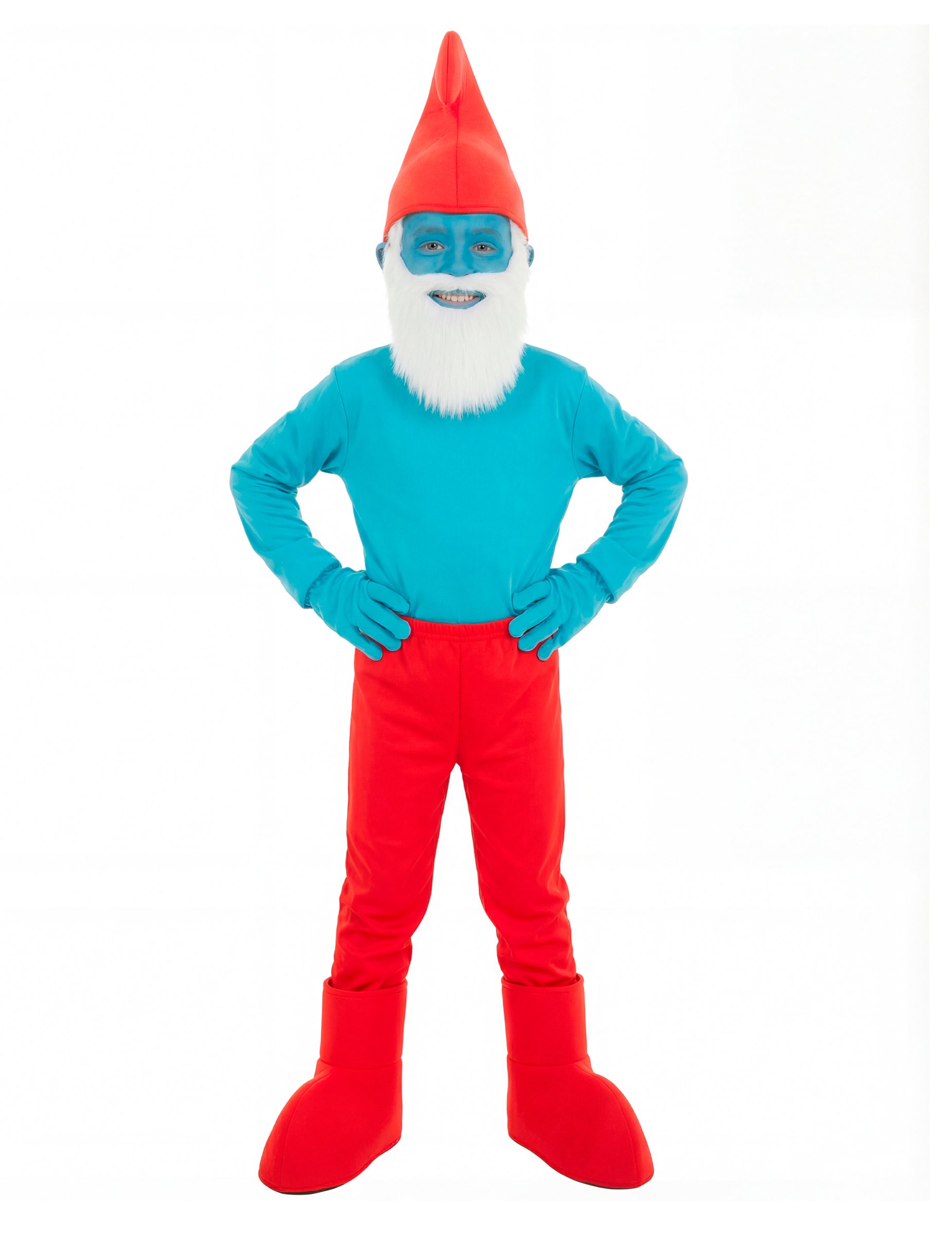 Papa Schlumpf-Kostüm für Kinder Die Schlümpfe blau-rot Papa Schlumpf-Kostüm für Kinder Die Schlümpfe blau-rot von CHAKS
