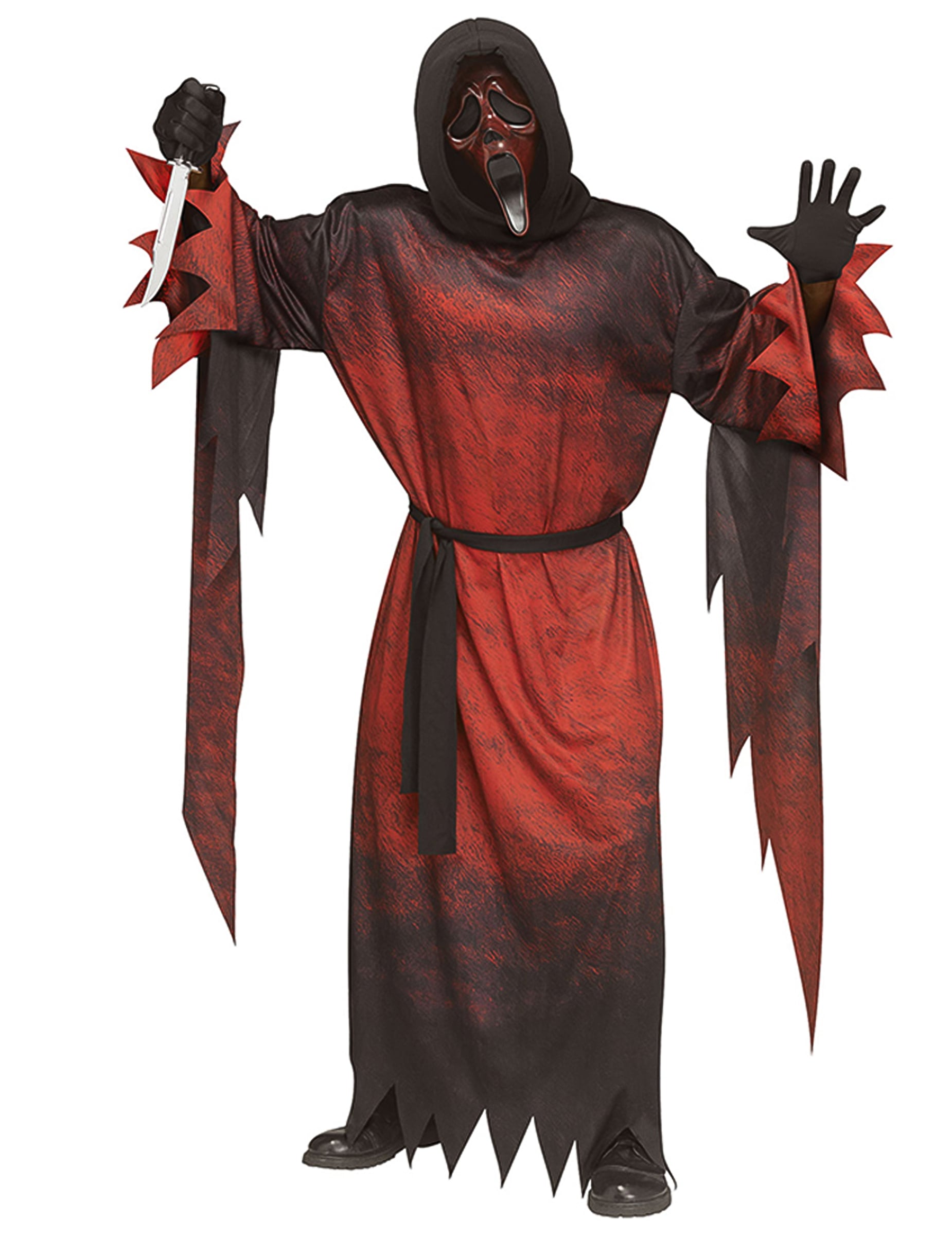 Rotes Scream Kostüm mit Maske für Erwachsene Rotes Scream Kostüm mit Maske für Erwachsene von CHAKS
