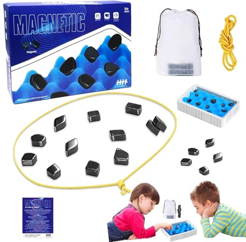 CHANCCI Game Magnetisches Schachspiel,20 Stück Magnetisches Effektset Kampfschac,Tragbares Schach Magnetisch,Magnet Spiel für Kids und Erwachsene,Tragbares Schachbrett Für Familientreffen/Camping von CHANCCI