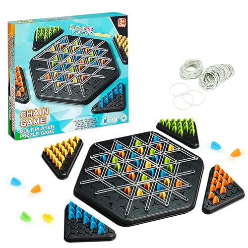 CHANCCI Spiel Triggle Game,Triggle Board Game,Chain Triangle Game,Triangular Chess,Funny Chain Triangle Game, Board Game Triangle for Family Party von CHANCCI