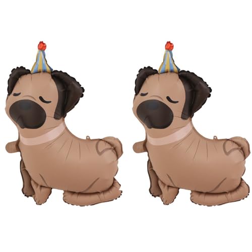 2 Stück Hund Ballons Mops Luftballon Tier Geburtstag Ballon Welpen Folienballon Happy Birthday Deko Folienballon für Kinder Geburtstag Junge Mädchen Party Deko Haustiere Thema Party Deko 2 Stück Hund Ballons Mops Luftballon Tier Geburtstag Ballon Welpen Folienballon Happy Birthday Deko Folienballon für Kinder Geburtstag Junge Mädchen Party Deko Haustiere Thema Party Deko von CHANGZHONG