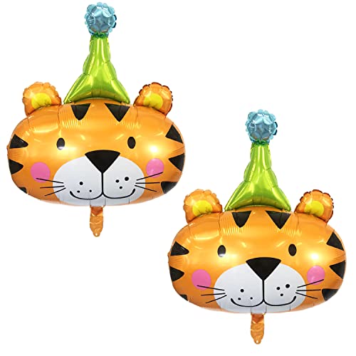 2 Stück Tiger Kopf Luftballons Tier Folienballon Kindergeburtstag Geburtstag Party Dekoration für Jungen Mädchen Geburtstagsdeko 2 Stück Tiger Kopf Luftballons Tier Folienballon Kindergeburtstag Geburtstag Party Dekoration für Jungen Mädchen Geburtstagsdeko von CHANGZHONG
