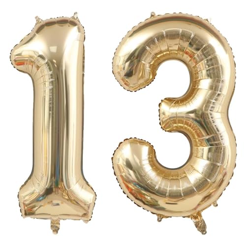 40 Zoll Gold Luftballon Zahlen 13 Champagner Gold Ballon 13. Geburtstag Deko Hellgold Folienballon Zahl 13 Riesenzahl Ballon 13 Party Hochzeit Kindergeburtstag Geburtstag Nummer 13 40 Zoll Gold Luftballon Zahlen 13 Champagner Gold Ballon 13. Geburtstag Deko Hellgold Folienballon Zahl 13 Riesenzahl Ballon 13 Party Hochzeit Kindergeburtstag Geburtstag Nummer 13 von CHANGZHONG