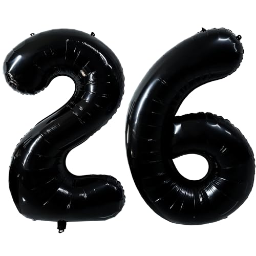 40 Zoll Schwarz Luftballon Zahlen 26 Schwarz Ballon 26. Geburtstag Deko Zahlenballons 26 Riesen Helium Luftballon 62 Party Dekoration Hochzeit Geburtstag Nummer 26/62 40 Zoll Schwarz Luftballon Zahlen 26 Schwarz Ballon 26. Geburtstag Deko Zahlenballons 26 Riesen Helium Luftballon 62 Party Dekoration Hochzeit Geburtstag Nummer 26/62 von CHANGZHONG