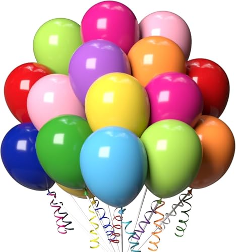 50 Stück Luftballons Bunt Ballons 12 Zoll Latexballon Farbige Partyballon Mehrfarbige Ballons Geburtstag Dekoration Supplies Neujahrsdekoration von CHANGZHONG