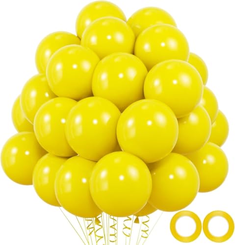 50 Stück Luftballons Gelb Ballons 12 Zoll Latexballon Gelb Partyballon Geburtstag Dekoration Supplies Neujahrsdekoration von CHANGZHONG