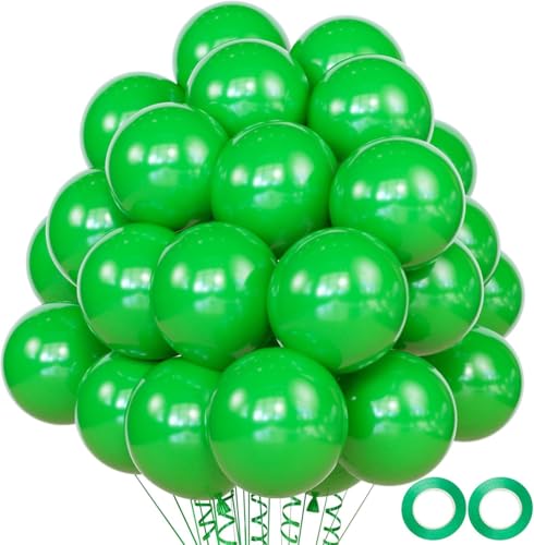 50 Stück Luftballons Grün Ballons 12 Zoll Latexballon Grün Partyballon Geburtstag Dekoration Supplies Neujahrsdekoration von CHANGZHONG