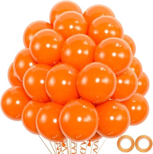 50 Stück Luftballons Orange Ballons 12 Zoll Latexballon Orange Partyballon Geburtstag Dekoration Supplies Neujahrsdekoration von CHANGZHONG