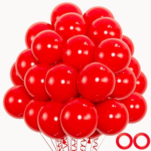 50 Stück Luftballons Rot Ballons 12 Zoll Latexballon Rot Partyballon Geburtstag Dekoration Supplies Neujahrsdekoration von CHANGZHONG