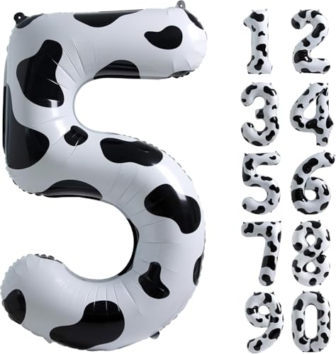 Kuh Zahl 5 Luftballon Geburtstag Dekorationen 40 Zoll Zahlen 5 Ballon Cowgirl Thema Zahl Ballons für 5. Geburtstag Party Bauernhof Scheune Dekor für Kinder Kuh Zahl 5 Luftballon Geburtstag Dekorationen 40 Zoll Zahlen 5 Ballon Cowgirl Thema Zahl Ballons für 5. Geburtstag Party Bauernhof Scheune Dekor für Kinder von CHANGZHONG