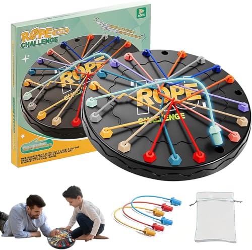 CHAOTEMAI Rope Challenge Puzzle Knobelspiel, Brainy Knots, Seil Puzzles Brettspiel, Smart Games, Logik Spiele, Twisted Rope Puzzle-Spiel, Für Kinder Ab 3 Geschicklichkeitsspiel Lernspiel CHAOTEMAI Rope Challenge Puzzle Knobelspiel, Brainy Knots, Seil Puzzles Brettspiel, Smart Games, Logik Spiele, Twisted Rope Puzzle-Spiel, Für Kinder Ab 3 Geschicklichkeitsspiel Lernspiel von CHAOTEMAI