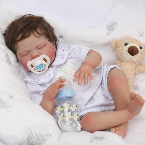 CHAREX Lebensechte Reborn-Babypuppen für Jungen, 45,7 cm, echtes Babygefühl, realistisches Baby-Puppen, echtes Leben, Babypuppen mit weichem gewichtetem Stoffkörper, Geschenk, Spielzeug für Kinder ab von CHAREX