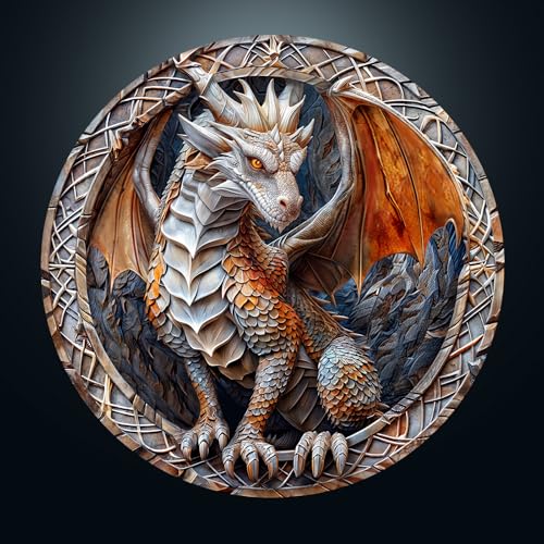 CHARMIBLE Puzzle für Erwachsene, 1000-3D-Höhlendrache, 1000 Teile, 67,5 x 67,5 cm, hartes, unmögliches, rundes Puzzle, bunte DIY-Puzzles für Heimdekoration, Familienpuzzle, perfekt für Ostern CHARMIBLE Puzzle für Erwachsene, 1000-3D-Höhlendrache, 1000 Teile, 67,5 x 67,5 cm, hartes, unmögliches, rundes Puzzle, bunte DIY-Puzzles für Heimdekoration, Familienpuzzle, perfekt für Ostern von CHARMIBLE