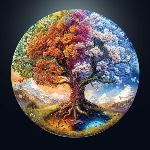 CHARMIBLE Puzzle für Erwachsene, 1000 Baum des Lebens, 1000 Teile, 67,5 x 67,5 cm, hartes, unmögliches, rundes Puzzle, buntes DIY-Puzzles für Heimdekoration, Familienpuzzle, perfekt für Ostern CHARMIBLE Puzzle für Erwachsene, 1000 Baum des Lebens, 1000 Teile, 67,5 x 67,5 cm, hartes, unmögliches, rundes Puzzle, buntes DIY-Puzzles für Heimdekoration, Familienpuzzle, perfekt für Ostern von CHARMIBLE