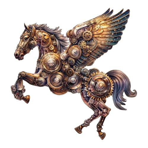 Holzpuzzle Erwachsene, 180 Teile Mechanischer Pegasus Holz Puzzle Erwachsene, 34x32.5cm Wood Puzzles, Unregelmäßige Einzigartige Puzzle, Holzpuzzle Tierform, Holz Puzzles Mit Box Aus Holz von CHARMIBLE